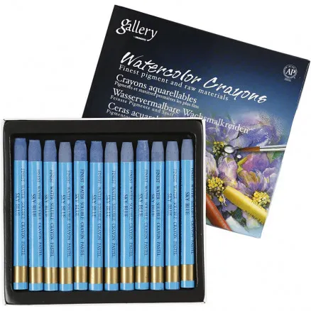 Gallery Akvarell, himmelsblå (337), L: 9,3 cm, 12 st/1 förpackning.
