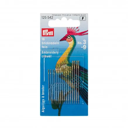 Prym Broderinålar Stål Silver Str. 3-9 - 16 st