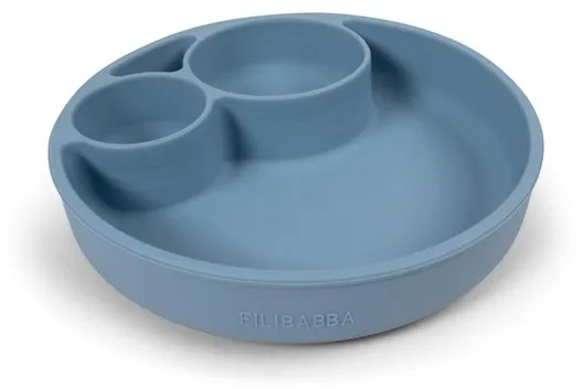 Filibabba Silikonindelad tallrik - Powder Blue