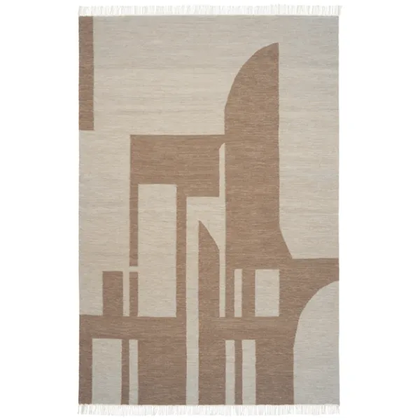 Kristina Dam Studio Contemporary Kelim Matta Off-white/Brun 300 cm