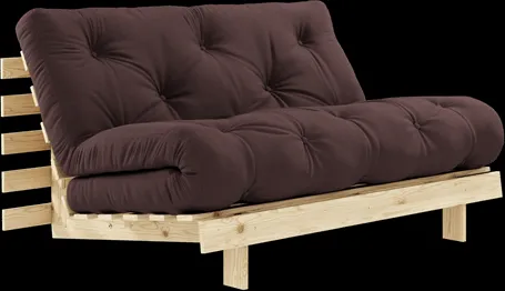 Karup Design Roots Bäddsoffa M. Madrass 140x200 715 Brown/Furuträ