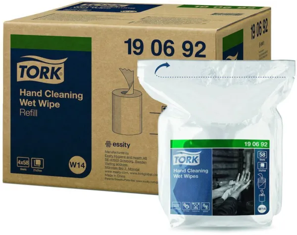 Tork Premium Wet Wipes påfyllning händer pk/58 ark